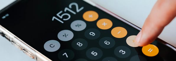 Using Calculator App on Smartphone