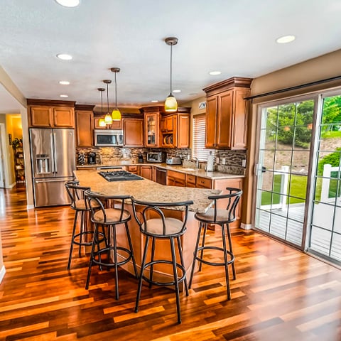 Kitchen Island and Barstools