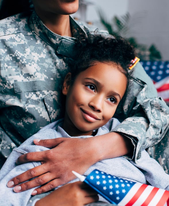 A VA Loan can help this military mom and daughter become homeowners.